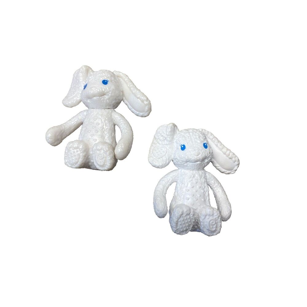 Mattel Barbie Chelsea Playhouse White Bunny Rabbit 1.5” Figure Toy Heart